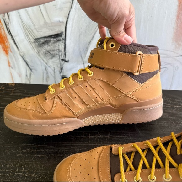 Adidas Originals Forum Mid sneakers in light brown size 11.5 - Picture 4 of 13